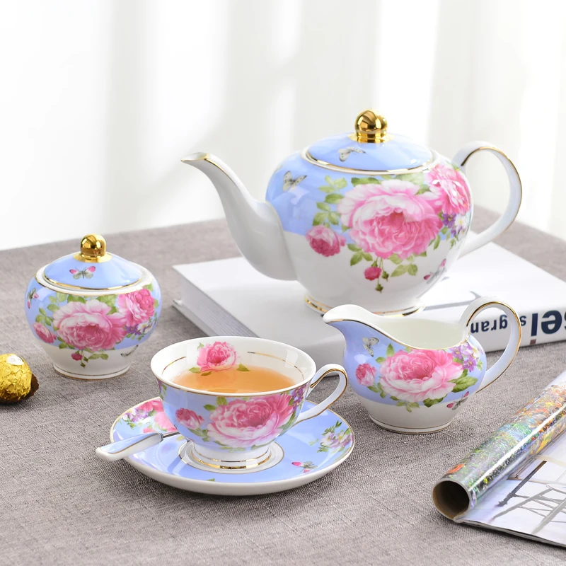 British afternoon tea set ceramic retro pastoral household high-end luxury European tea set coffee cup black tea pot
British afternoon tea set ceramic retro pastoral household high-end luxury European tea set coffee cup black tea pot