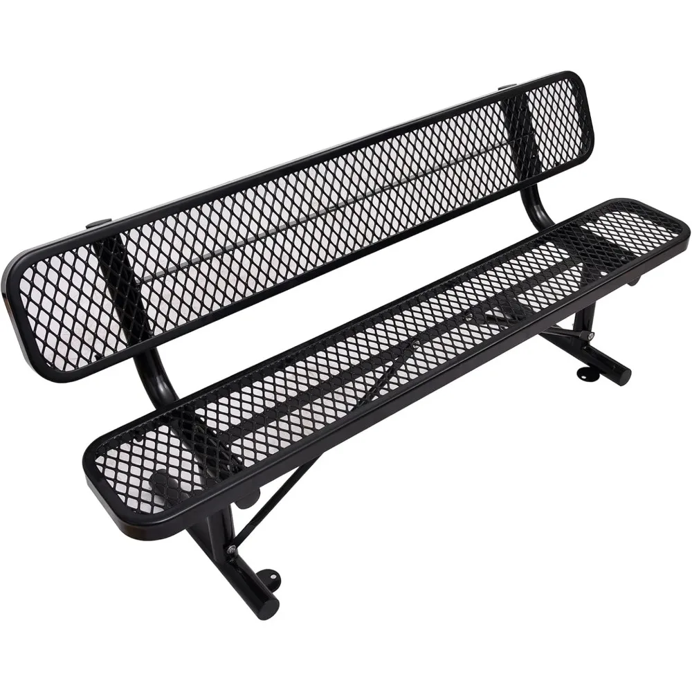 6FT Heavy-Duty Park Bench for Outside - Black Coated Furniture Steel Bench, Patio Benches
6FT Heavy-Duty Park Bench for Outside - Black Coated Furniture Steel Bench, Patio Benches