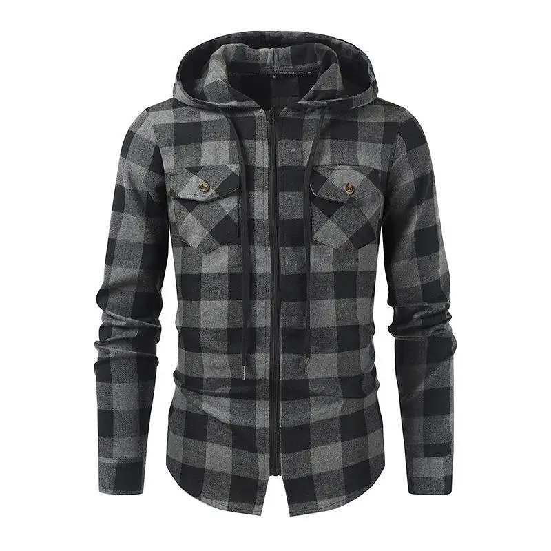 Men's Plaid Hooded Shirt Long Thin Coat Regular Fit Print Casual Long Sleeve Uniform Color Summer Fashion Inner Wear
Men's Plaid Hooded Shirt Long Thin Coat Regular Fit Print Casual Long Sleeve Uniform Color Summer Fashion Inner Wear
