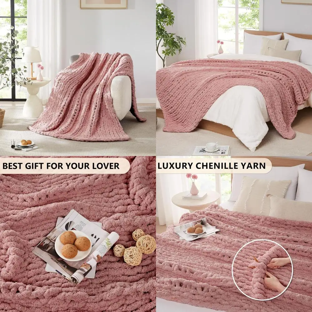 Уютный бросок из синели ручной работы, 50x60, большой вязаный трос, розово-розовый для декора дома и дивана
Уютный бросок из синели ручной работы, 50x60, большой вязаный трос, розово-розовый для декора дома и дивана