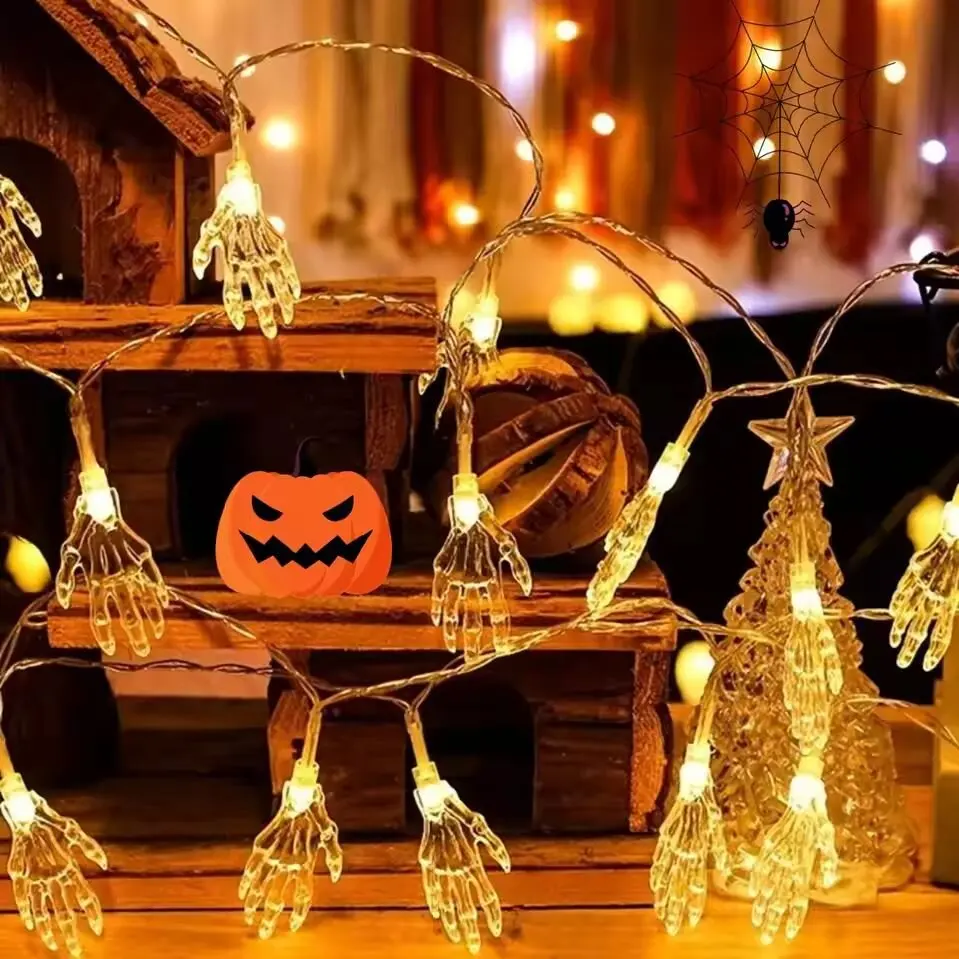 Halloween Transparent Palm String Lights Battery Powered Outdoor Scary Decorations For Garden Yard Terrace Haunted House
Halloween Transparent Palm String Lights Battery Powered Outdoor Scary Decorations For Garden Yard Terrace Haunted House
