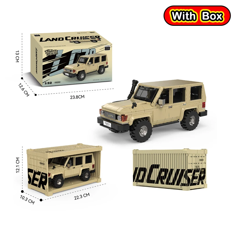 PB SUV NEW 536PCS Cars Land Cruiser Off LC78 Road Vehicle Building Blocks Classic Car Model with Container Toys Christmas Gifts
PB SUV NEW 536PCS Cars Land Cruiser Off LC78 Road Vehicle Building Blocks Classic Car Model with Container Toys Christmas Gifts