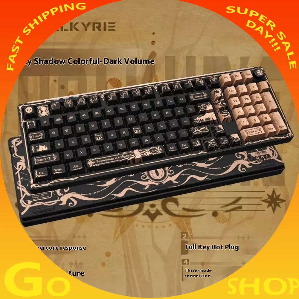 VALKYRIE VK99 Pro Механическая клавиатура, трехрежимная беспроводная, 99% раскладка, индивидуальная прокладка с горячей заменой, игровые колпачки для клавиш из ПБТ, подарки
VALKYRIE VK99 Pro Механическая клавиатура, трехрежимная беспроводная, 99% раскладка, индивидуальная прокладка с горячей заменой, игровые колпачки для клавиш из ПБТ, подарки