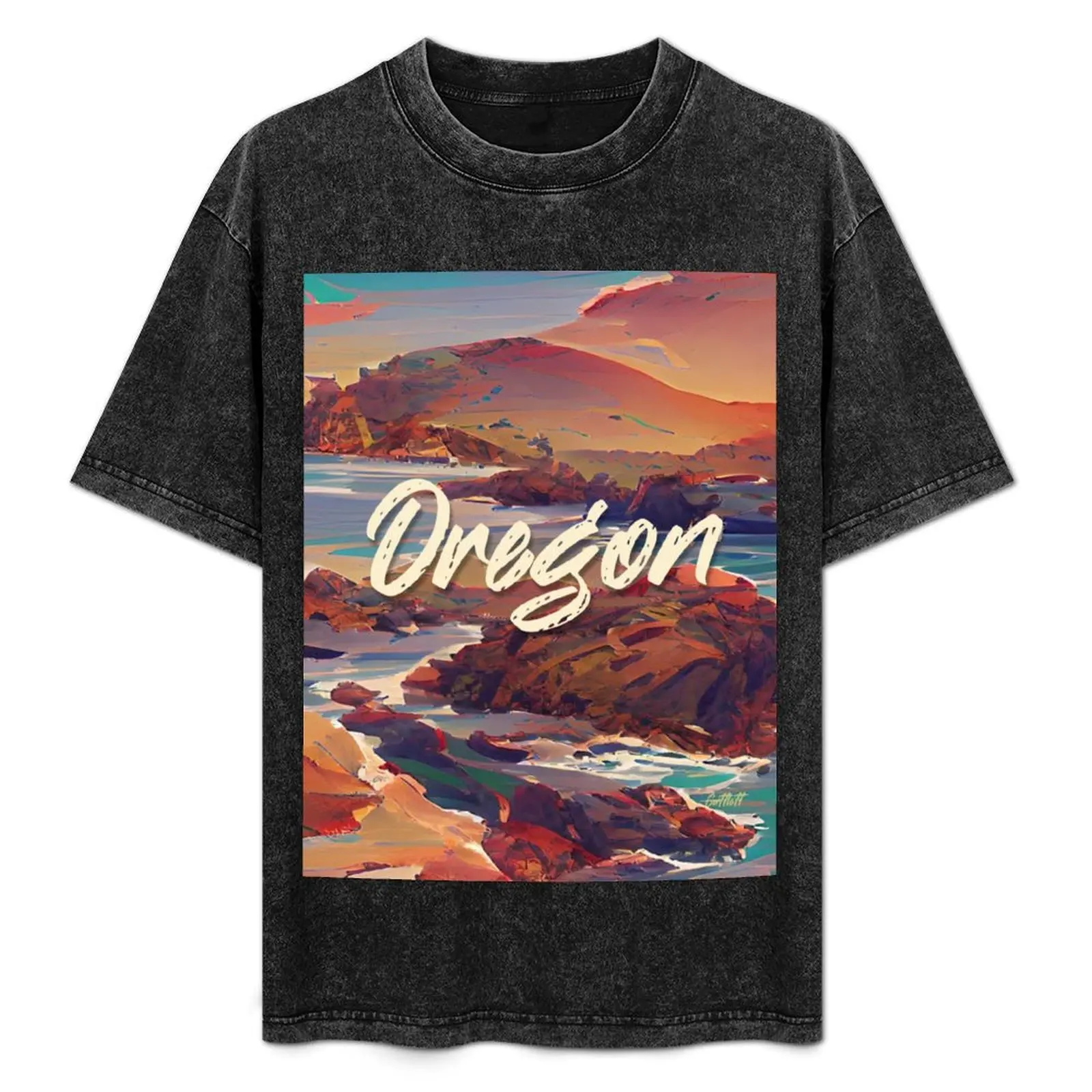 Coastline of Oregon T-Shirt Abstract Pattern Print Top
Coastline of Oregon T-Shirt Abstract Pattern Print Top