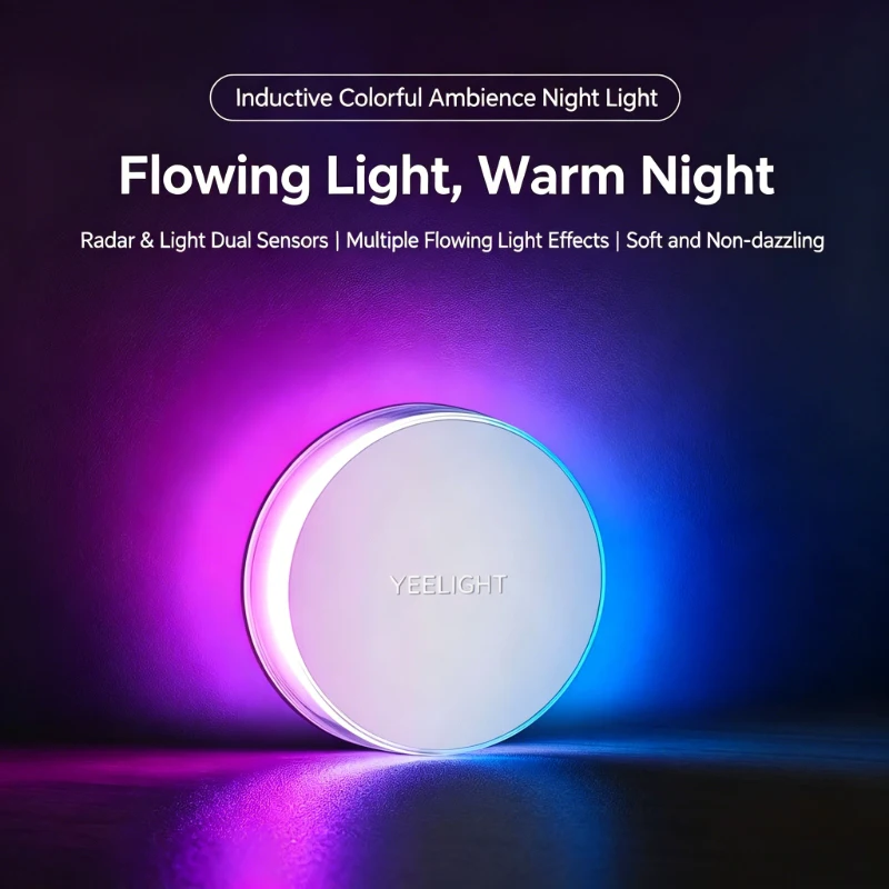 Yeelight Dual Sensor RGB Night Light Magnetic Mount Type-C Rechargeable Motion Light Sensor Lamp For Bedroom Corridor Kitchen
Yeelight Dual Sensor RGB Night Light Magnetic Mount Type-C Rechargeable Motion Light Sensor Lamp For Bedroom Corridor Kitchen