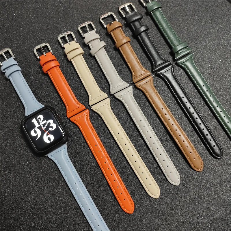 Slim Leather strap For Apple watch band 40mm 44mm 38mm 42mm 44 mm Genuine Leather bracelet Apple watch serie 7 6 5 4 3 se strap
Slim Leather strap For Apple watch band 40mm 44mm 38mm 42mm 44 mm Genuine Leather bracelet Apple watch serie 7 6 5 4 3 se strap