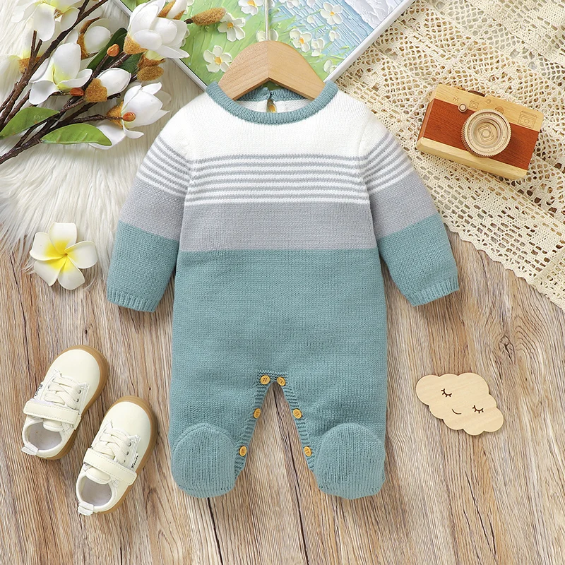 82W3088-3 Spring Autumn Newborn Baby Rompers Winter Green Long Sleeve Knit Infant Boys Girls Jumpsuits Outfits 0-18m Toddler Chi
82W3088-3 Spring Autumn Newborn Baby Rompers Winter Green Long Sleeve Knit Infant Boys Girls Jumpsuits Outfits 0-18m Toddler Chi