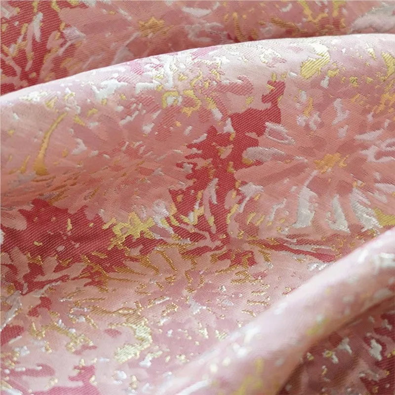 New light pink bright silk fireworks dress yarn-dyed decorative cloth fashion luggage jacquard fabric
New light pink bright silk fireworks dress yarn-dyed decorative cloth fashion luggage jacquard fabric