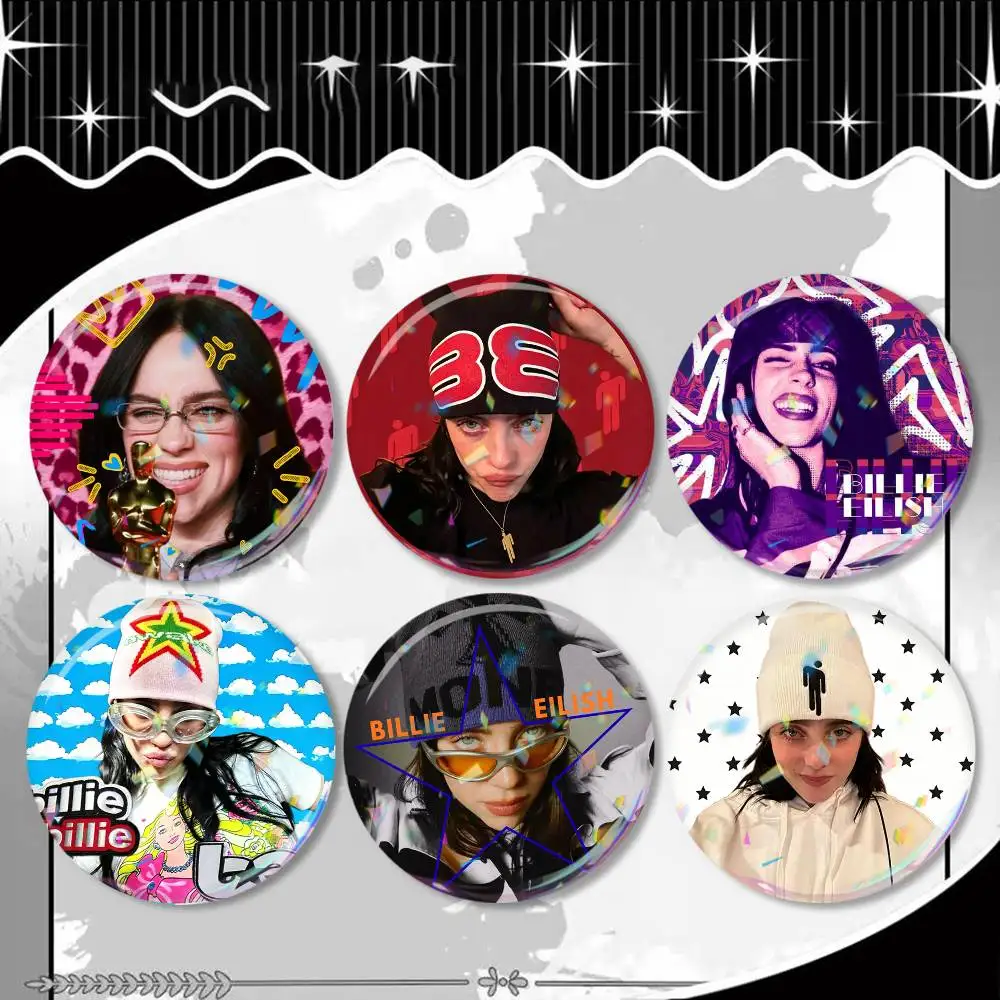 SINGER B-Billie E-Eilish Laser Badge Creative Pins Brooch for Bag Clothes Hat Decor Gifts Fans Collect
SINGER B-Billie E-Eilish Laser Badge Creative Pins Brooch for Bag Clothes Hat Decor Gifts Fans Collect