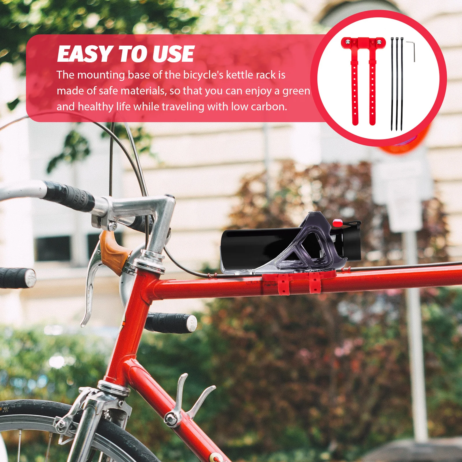 1Set Water Bottle Holder for Bike Silicone Mount Base with Strap No Drill Needed Compatible with Most Frames Bottle Cage
1Set Water Bottle Holder for Bike Silicone Mount Base with Strap No Drill Needed Compatible with Most Frames Bottle Cage