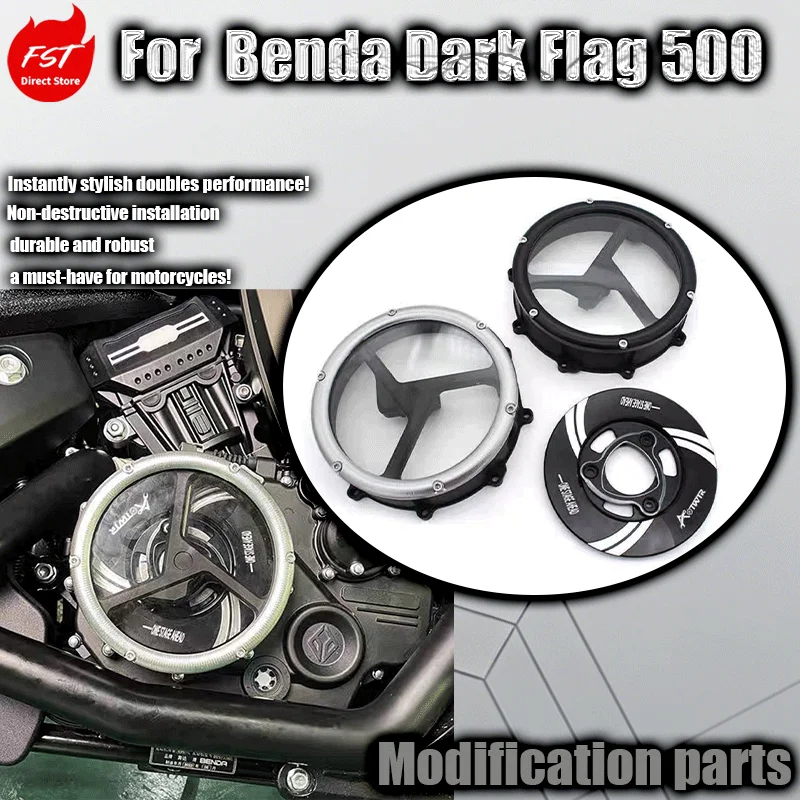 Suitable for Black Flag 500 modified transparent clutch cover, engine transparent cover
Suitable for Black Flag 500 modified transparent clutch cover, engine transparent cover