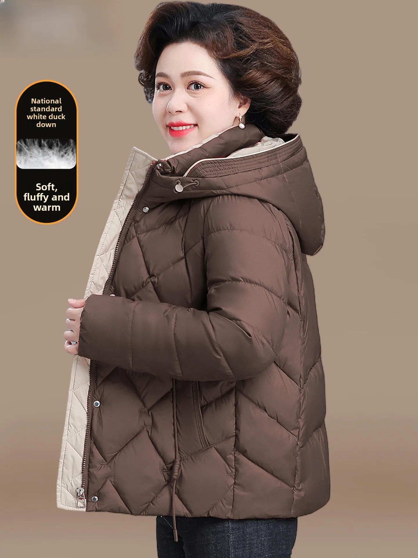 Warmth Faionable down Jaet for Women over 50 Winter Coat ly Lady Sli Stand Fit Zipper Hooded Coat Korean Sle
Warmth Faionable down Jaet for Women over 50 Winter Coat ly Lady Sli Stand Fit Zipper Hooded Coat Korean Sle