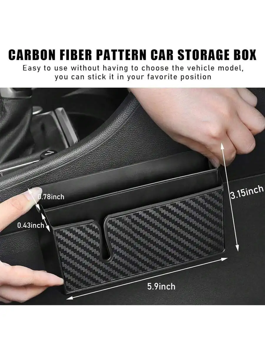 Carbon Fiber Car Storage Box With Double Layer Compartment For Phone Key Coin Dashboard Organizer
Carbon Fiber Car Storage Box With Double Layer Compartment For Phone Key Coin Dashboard Organizer