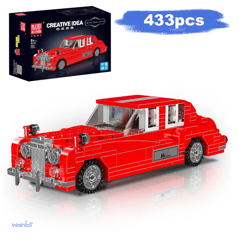 10145 RR Classic Car Building Kit 433PCS Luxury Vintage Vehicle Model Small Particle Assembly Bricks for Adult Collectors
10145 RR Classic Car Building Kit 433PCS Luxury Vintage Vehicle Model Small Particle Assembly Bricks for Adult Collectors