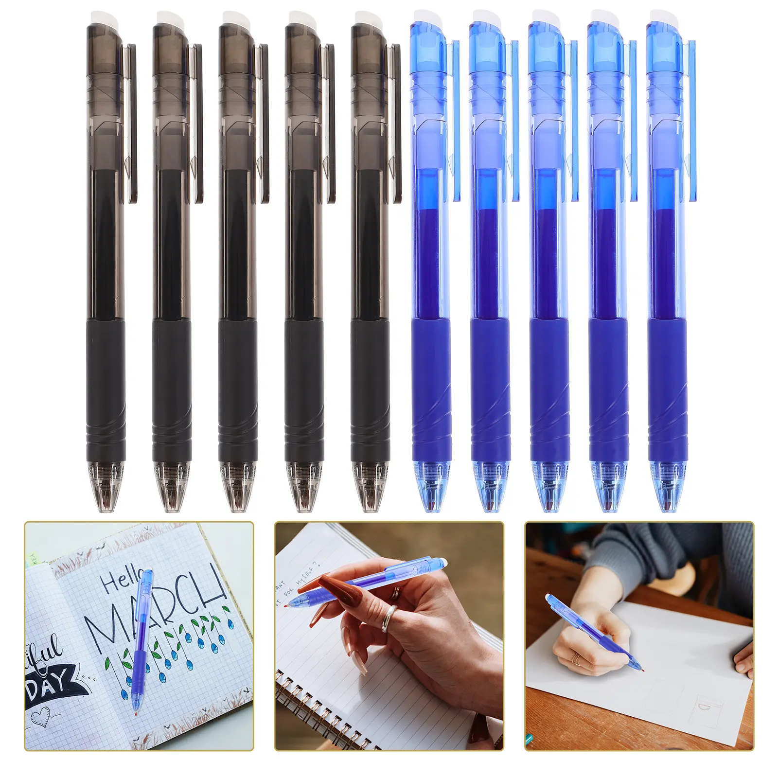 10Pcs Temperature Control Erasable Pen Creative Design Quick Dry Ink for Note Taking School Office Supplies Writing Tools
10Pcs Temperature Control Erasable Pen Creative Design Quick Dry Ink for Note Taking School Office Supplies Writing Tools