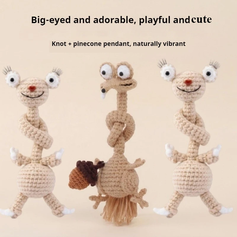 New Handmade Crochet Long Neck Sloth and Squirrel Plush Keychain Cute Soft Doll Bag Charm Kawaii Gift
New Handmade Crochet Long Neck Sloth and Squirrel Plush Keychain Cute Soft Doll Bag Charm Kawaii Gift