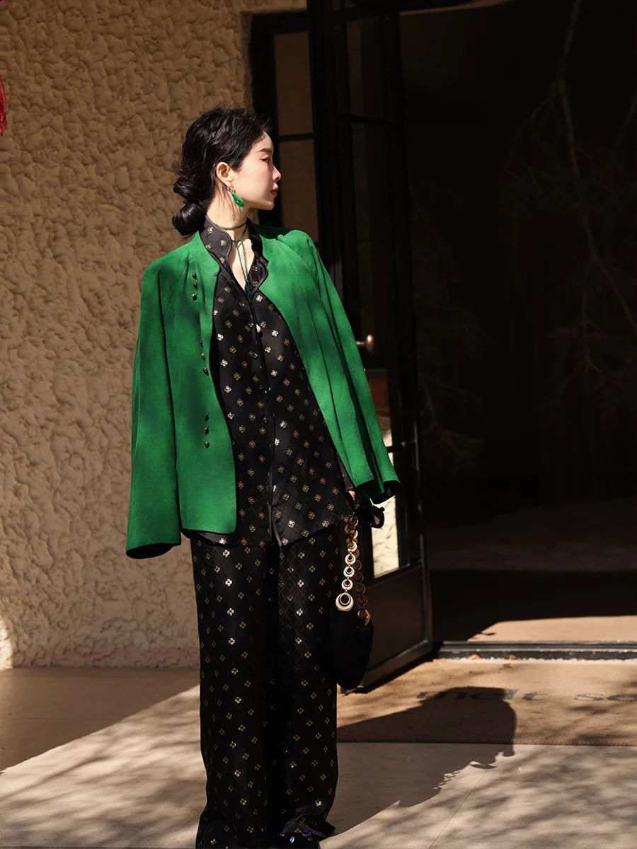 New Chinese Sle Double-Sided Wear oulder Drop Outerwear Dongdang Zen East Fraance Cloud Silk Commute Loose Fit Long Sve
New Chinese Sle Double-Sided Wear oulder Drop Outerwear Dongdang Zen East Fraance Cloud Silk Commute Loose Fit Long Sve