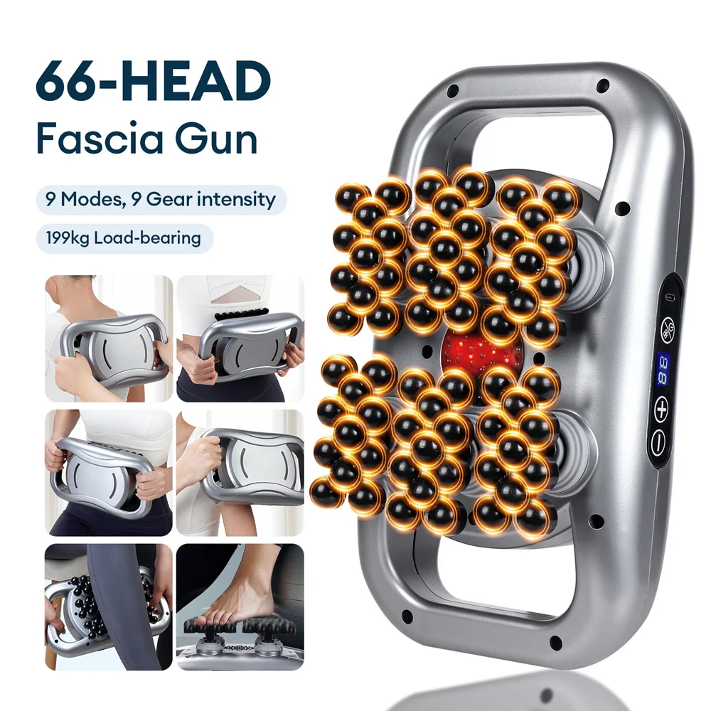 Фасциальный пистолет с 66 головками, высокочастотный вибрационный массажный пистолет для тела, массажер для спины и талии, массажер для шеи, плеч, массажер для мышц
Фасциальный пистолет с 66 головками, высокочастотный вибрационный массажный пистолет для тела, массажер для спины и талии, массажер для шеи, плеч, массажер для мышц