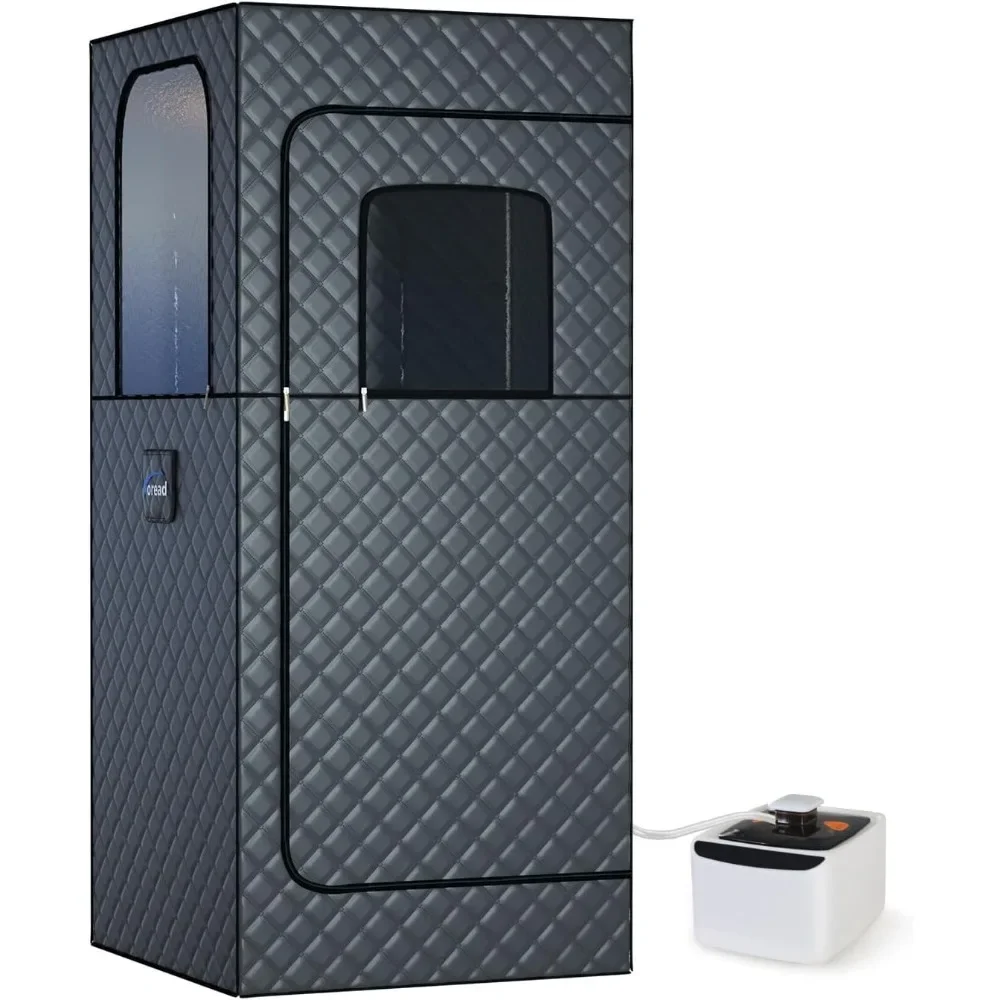 TOREAD Full Size Sauna, Portable Steam Saunas Tent Fold-able with 2.6L 1000W Steam Generator Remote Control
TOREAD Full Size Sauna, Portable Steam Saunas Tent Fold-able with 2.6L 1000W Steam Generator Remote Control