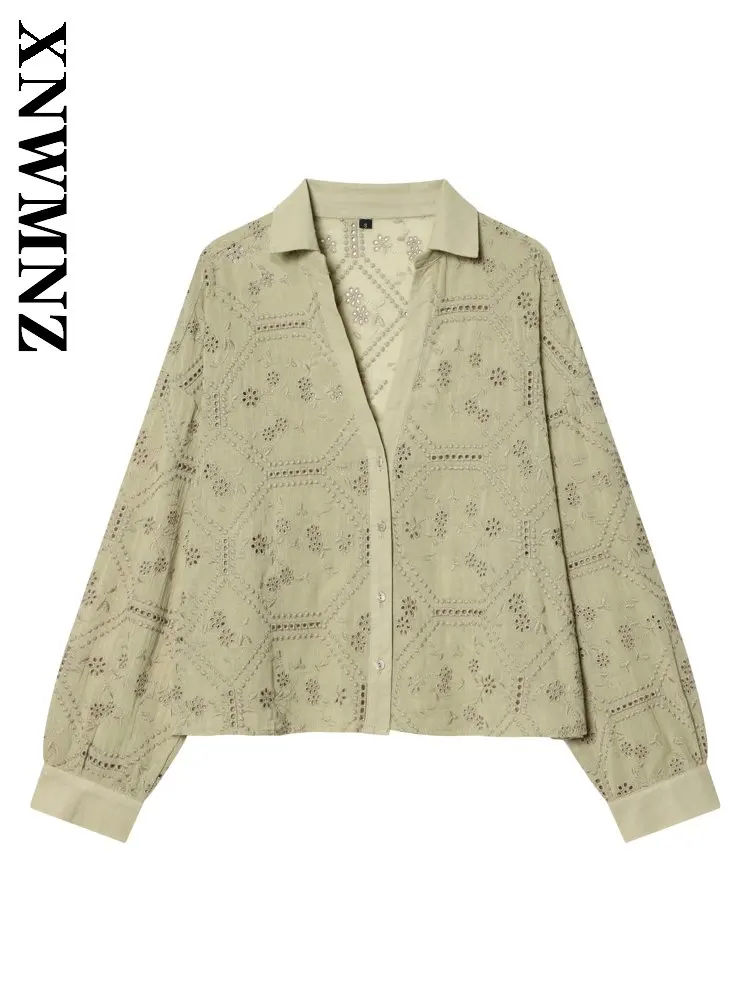 XNWMNZ 2026 Summer Lady Chic Casual Turn-down Collar Shirt Vintage Fashion Woman's Long Sleeve Commuting Hollow Out Thin Slim
XNWMNZ 2026 Summer Lady Chic Casual Turn-down Collar Shirt Vintage Fashion Woman's Long Sleeve Commuting Hollow Out Thin Slim