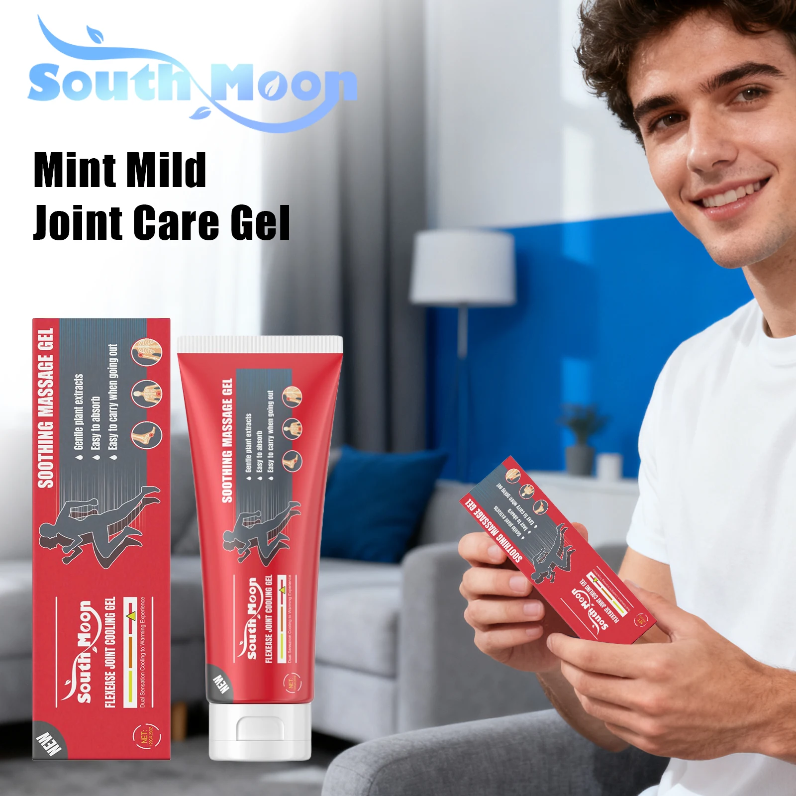 South Moon Joint Care Gel Gentle Caring Soothing Relax Reduce Burden Relieve Discomfort Non-Sticky Protable Muscle Massage Gels
South Moon Joint Care Gel Gentle Caring Soothing Relax Reduce Burden Relieve Discomfort Non-Sticky Protable Muscle Massage Gels
