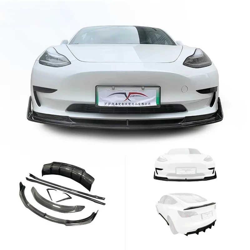 For Tesla Model 3 Body Kit Upgrade V Style Carbon Fiber Car Bumpers Front Lip Rear Spoiler Side Skirts Rear Diffuser Accessories
For Tesla Model 3 Body Kit Upgrade V Style Carbon Fiber Car Bumpers Front Lip Rear Spoiler Side Skirts Rear Diffuser Accessories