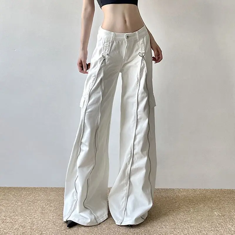 White Zip Jeans Women'S Streetwear Pocket Wide Leg Loose Cargo Pants Loose Hip Hop Casual Jeans Fashion
White Zip Jeans Women'S Streetwear Pocket Wide Leg Loose Cargo Pants Loose Hip Hop Casual Jeans Fashion