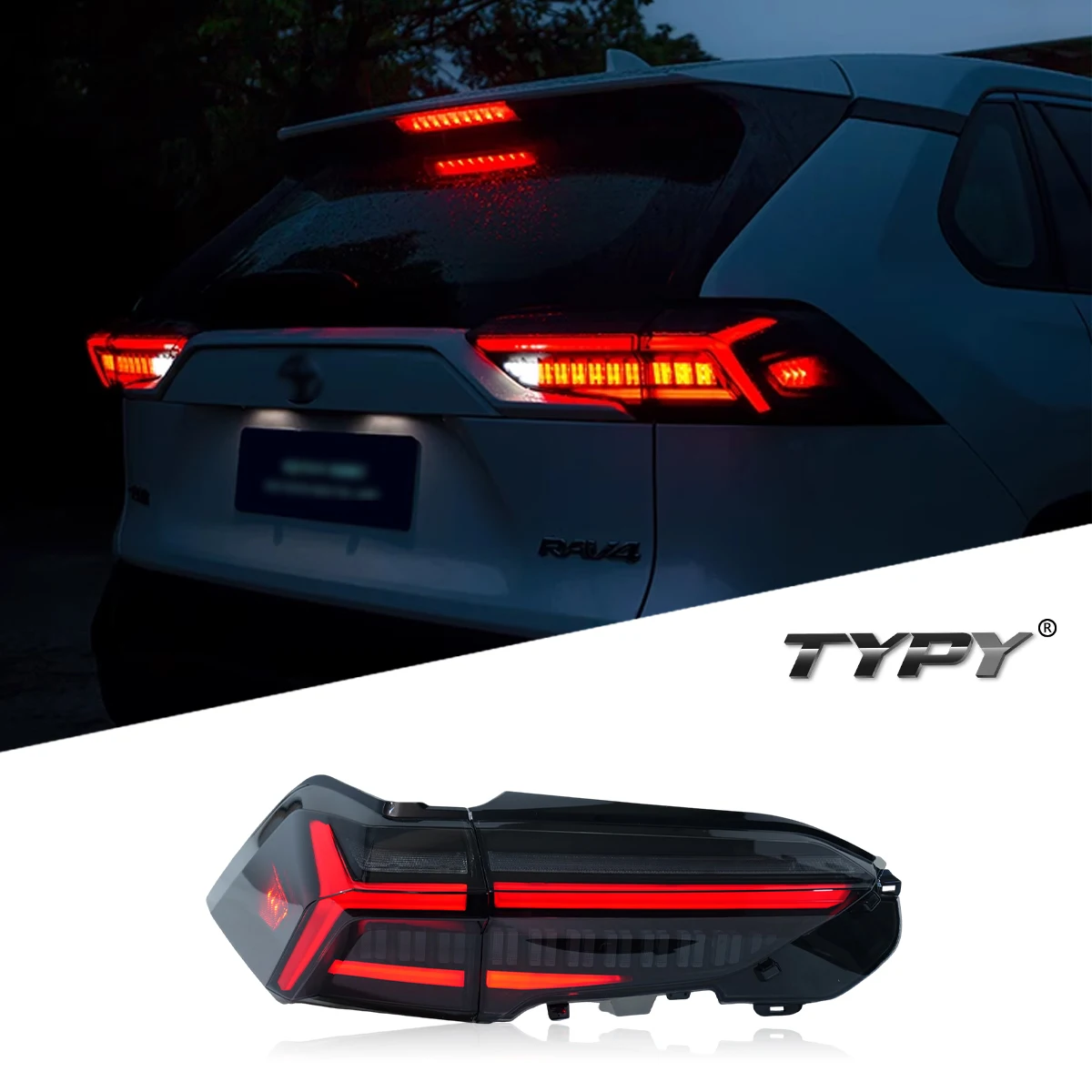 TYPY автомобиль для Toyota RAV4 задние фонари 2020-2024, обновление, модифицированное для нового DRL, динамический указатель поворота, светодиодный задний фонарь, автоаксессуары
TYPY автомобиль для Toyota RAV4 задние фонари 2020-2024, обновление, модифицированное для нового DRL, динамический указатель поворота, светодиодный задний фонарь, автоаксессуары