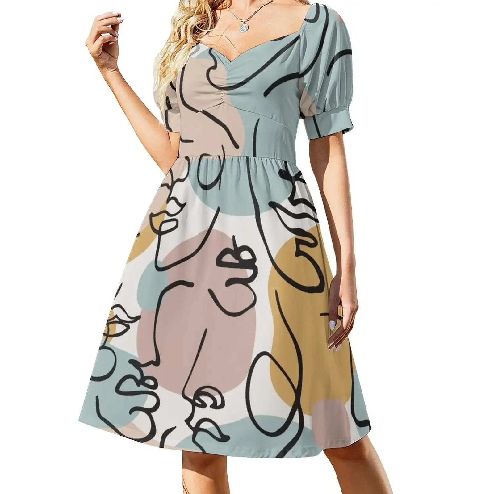 Faces a la naturale! Short-Sleeved Dress prom dresses 2025 fairy dress Female dress
Faces a la naturale! Short-Sleeved Dress prom dresses 2025 fairy dress Female dress