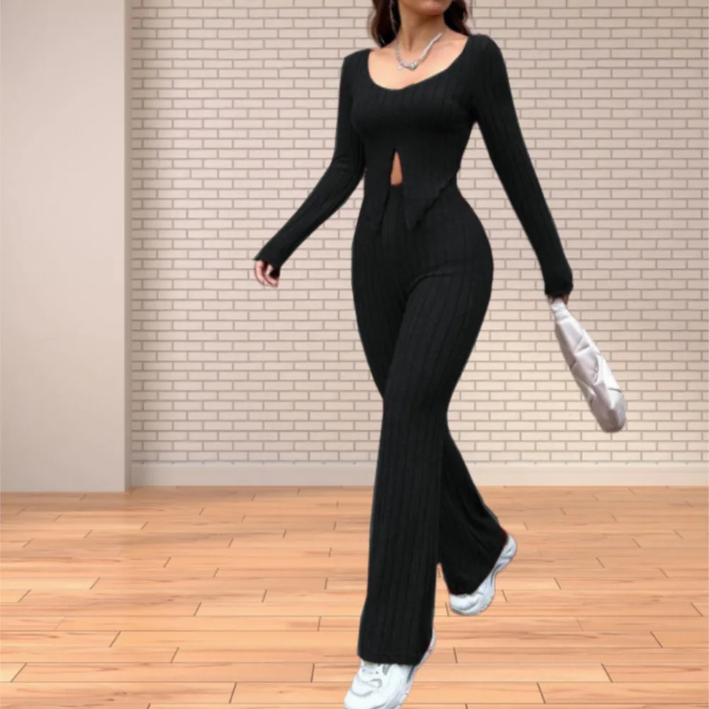 New Spring Autumn Trousers Set Casual Comfortable Solid Color Simple Elegant Round Neck Long-sleeved Top Trousers Two-piece Set
New Spring Autumn Trousers Set Casual Comfortable Solid Color Simple Elegant Round Neck Long-sleeved Top Trousers Two-piece Set