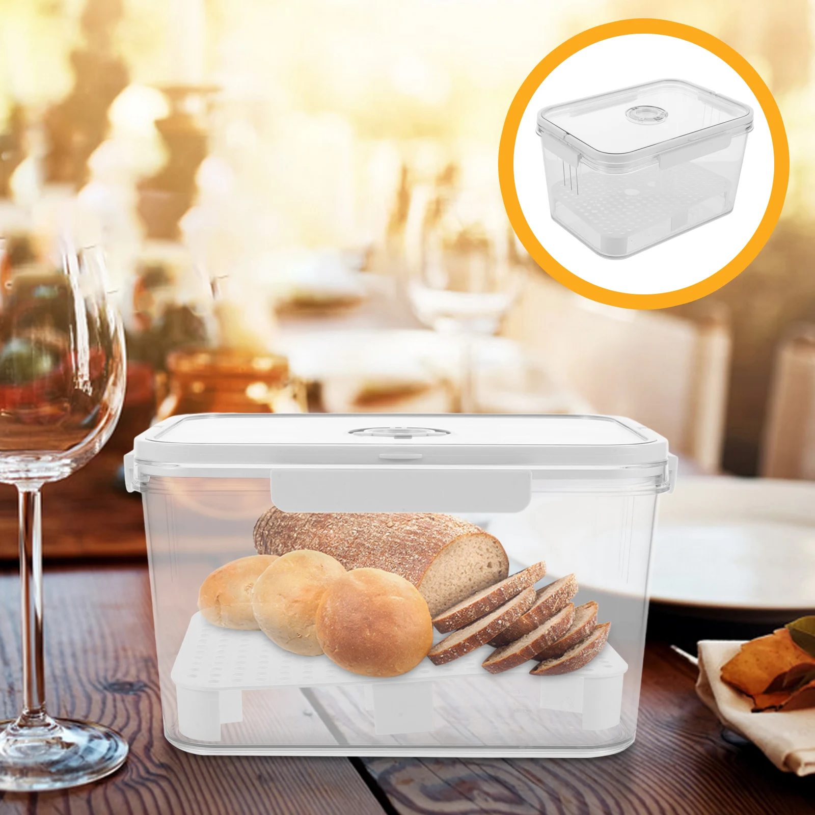 Clear Box Airtight Food With Handle Time Record For Homemade Bread Space Saving Kitchen Counter Cookie Pastry Container Airtight
Clear Box Airtight Food With Handle Time Record For Homemade Bread Space Saving Kitchen Counter Cookie Pastry Container Airtight