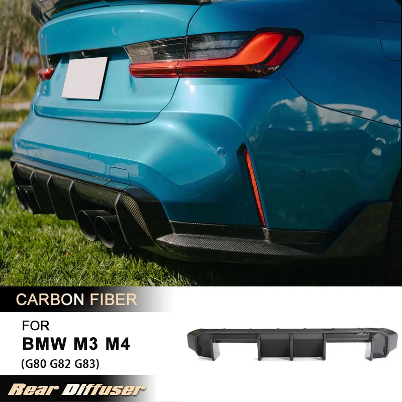 Автомобильный задний бампер, диффузор, спойлер для BMW G80 M3 G82 G83 M4 2021 2022, задний диффузор, фартук, комплекты кузова из настоящего углеродного волокна
Автомобильный задний бампер, диффузор, спойлер для BMW G80 M3 G82 G83 M4 2021 2022, задний диффузор, фартук, комплекты кузова из настоящего углеродного волокна