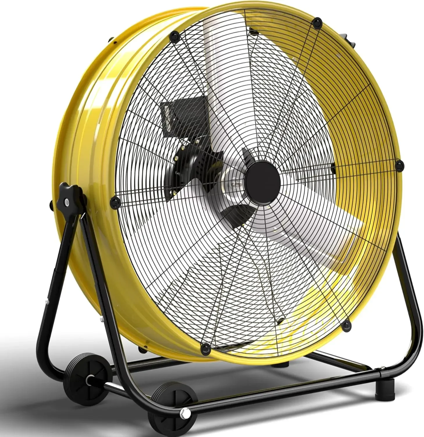 24 Inch Industrial Drum Fan, 8800 CFM High Velocity Floor Shop Fan, Heavy Duty, 3 Speeds, 360 Degree Tilt with Casters Handle
24 Inch Industrial Drum Fan, 8800 CFM High Velocity Floor Shop Fan, Heavy Duty, 3 Speeds, 360 Degree Tilt with Casters Handle