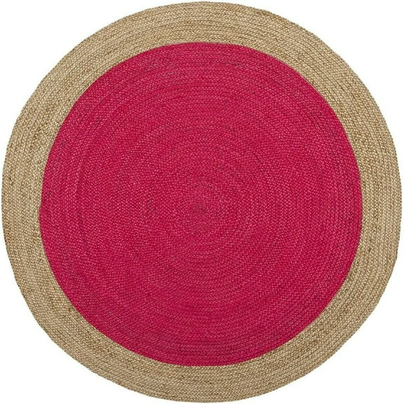 Dark Pink Rug Round Carpet Natural Jute Handmade Braided Rug Home Modern Area Floor Mat Carpets for Living Room Bedroom Decor
Dark Pink Rug Round Carpet Natural Jute Handmade Braided Rug Home Modern Area Floor Mat Carpets for Living Room Bedroom Decor