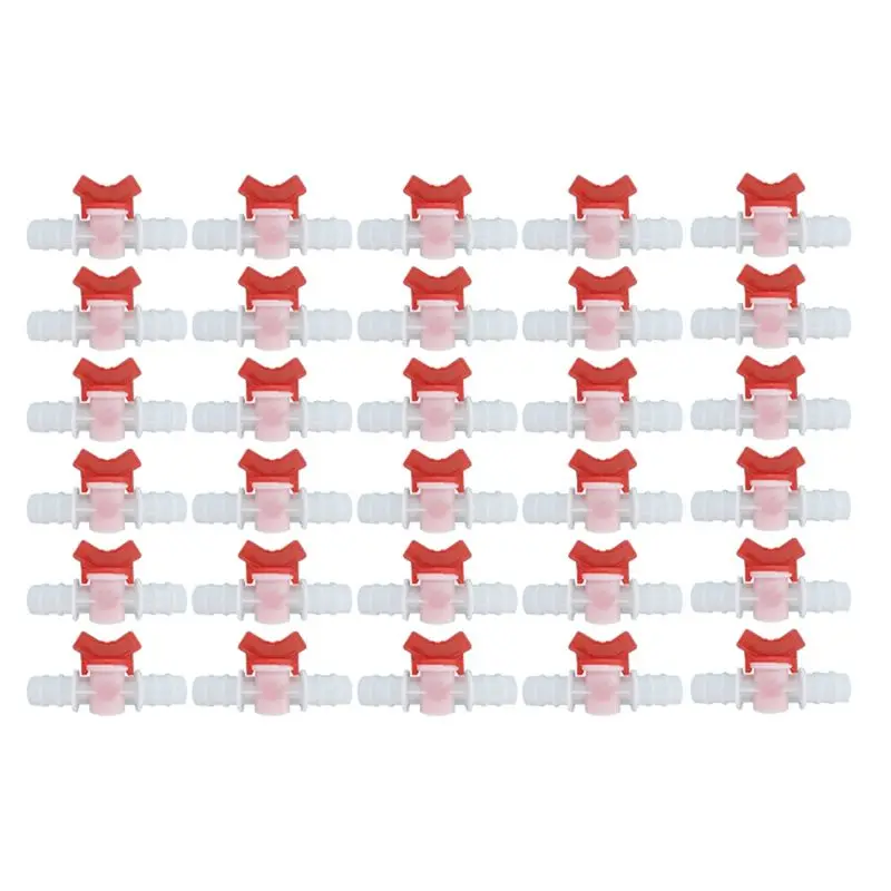 A11I 30PCS Drip Irrigation Switch Valve Barbed Hose ID Ball Valve For Drip Irrigation Hoses Agricultura Garden K20-20
A11I 30PCS Drip Irrigation Switch Valve Barbed Hose ID Ball Valve For Drip Irrigation Hoses Agricultura Garden K20-20