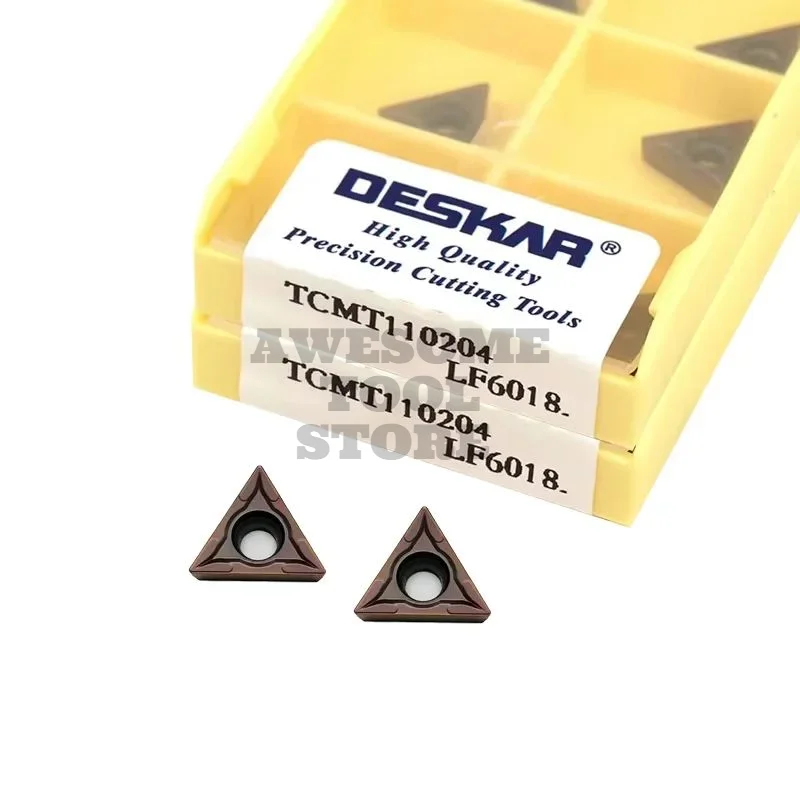 DESKAR TCMT110204 TCMT110208 LF6018 LF6118 TCMT16T304 TCMT16T308 LF6018 LF6118 stainless steel carbide turning tool
DESKAR TCMT110204 TCMT110208 LF6018 LF6118 TCMT16T304 TCMT16T308 LF6018 LF6118 stainless steel carbide turning tool