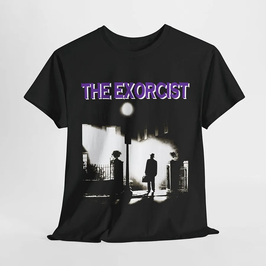 Retro horror movie The Exorcist halloween graphic t shirts for men scary film 100% cotton printed tee mens large size tops
Retro horror movie The Exorcist halloween graphic t shirts for men scary film 100% cotton printed tee mens large size tops
