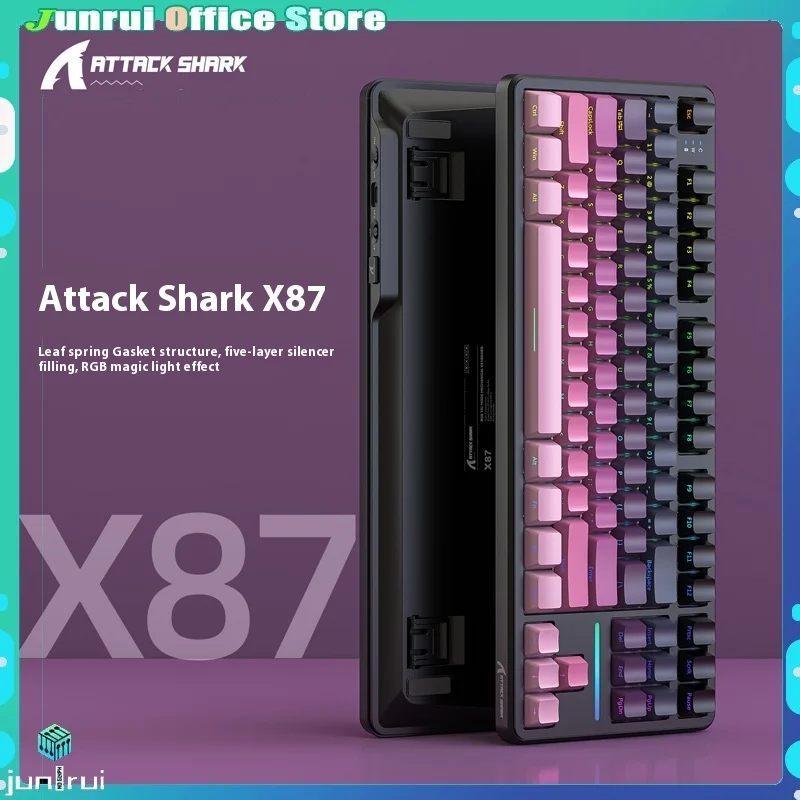 Attack Shark X87 Wireless Mechanical Keyboard Bluetooth 3 Modes Hot Plug Customized E-Sports Front/Side Engraving Game Keyboard
Attack Shark X87 Wireless Mechanical Keyboard Bluetooth 3 Modes Hot Plug Customized E-Sports Front/Side Engraving Game Keyboard