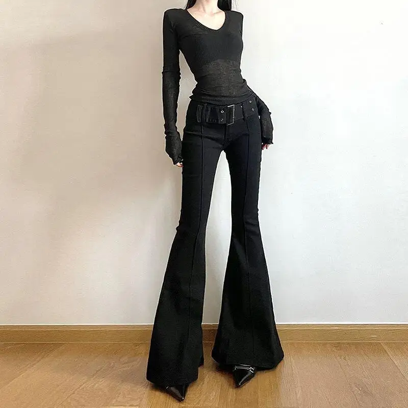 Elegant Women's Slim-Fitting Flared Jeans Style Elegant Hot Girl Black High Waist Straight Leg Long Pants Sexy Easy To Match
Elegant Women's Slim-Fitting Flared Jeans Style Elegant Hot Girl Black High Waist Straight Leg Long Pants Sexy Easy To Match