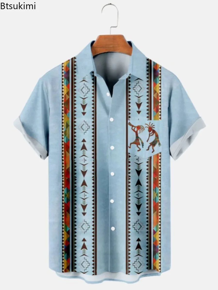 Casual Vintage Hawaiian Shirts for Men Ethnic Pattern Printed Short Sleeve Tops Summer Men Clothing Loose Oversized Men's Shirts
Casual Vintage Hawaiian Shirts for Men Ethnic Pattern Printed Short Sleeve Tops Summer Men Clothing Loose Oversized Men's Shirts