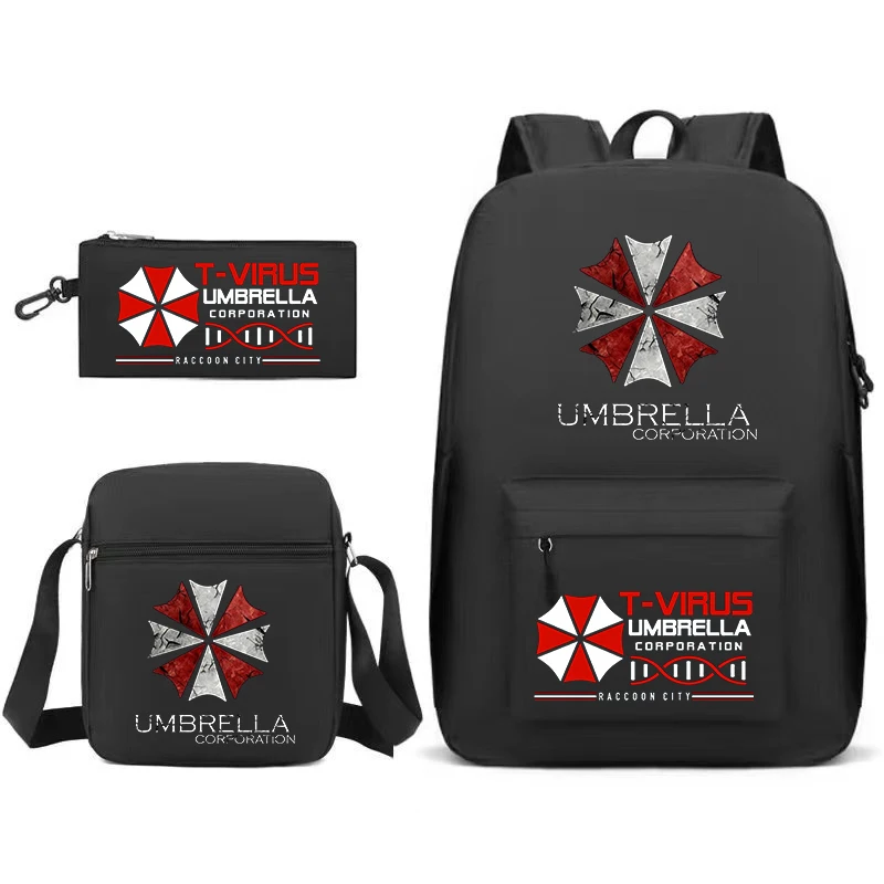 UMBRELLA CORPORATION Backpack 3pcs Resident Evil Women Men Backpack Travel Bag Schoolbag for Teens Laptop Mochila GIFT
UMBRELLA CORPORATION Backpack 3pcs Resident Evil Women Men Backpack Travel Bag Schoolbag for Teens Laptop Mochila GIFT