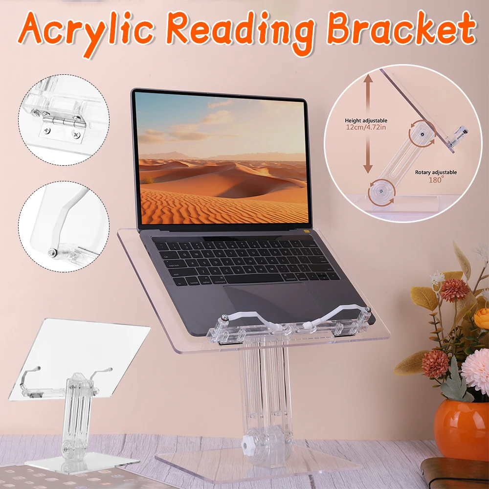 Acrylic Tablet Stand 180° Rotation Liftable Adjustable Swivel Holder Transparent Desktop Stand for iPad Cookbook Textbook
Acrylic Tablet Stand 180° Rotation Liftable Adjustable Swivel Holder Transparent Desktop Stand for iPad Cookbook Textbook