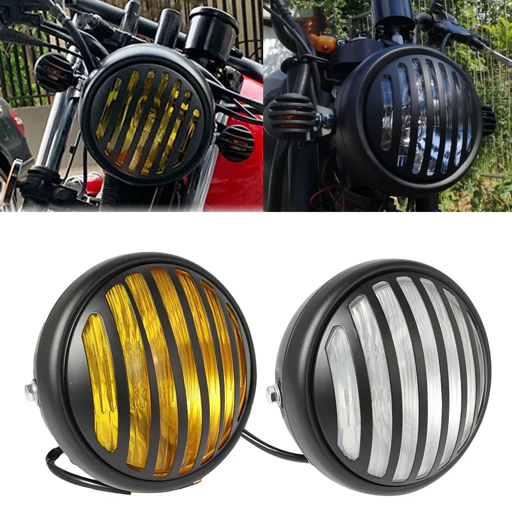 Black Metal Retro Headlight Round Motorcycle Grill Headlight Motorbike Retro Headlights Motor Moto Scooter Halogen Headlight
Black Metal Retro Headlight Round Motorcycle Grill Headlight Motorbike Retro Headlights Motor Moto Scooter Halogen Headlight