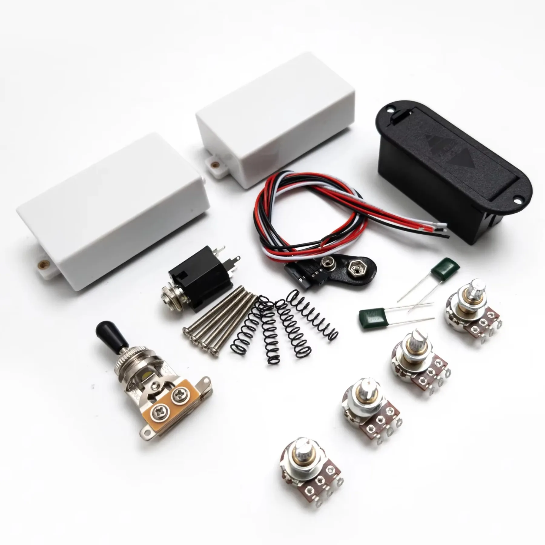 HH White Active Humbucker Pickup Set 81/85 for Electric Guitar – Short Shaft Pots & Wiring Accessories
HH White Active Humbucker Pickup Set 81/85 for Electric Guitar – Short Shaft Pots & Wiring Accessories