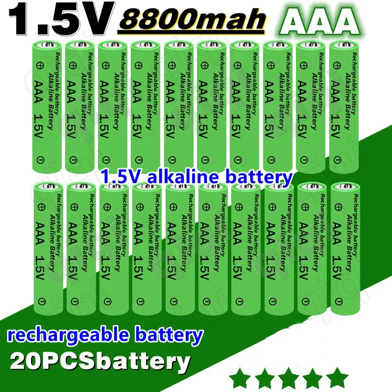 New 1.5V AAA Battery 8800mAh Rechargeable Alkaline 1.5V AAA Battery Suitable for Watches, Mice, Computers, Toys, Etc
New 1.5V AAA Battery 8800mAh Rechargeable Alkaline 1.5V AAA Battery Suitable for Watches, Mice, Computers, Toys, Etc