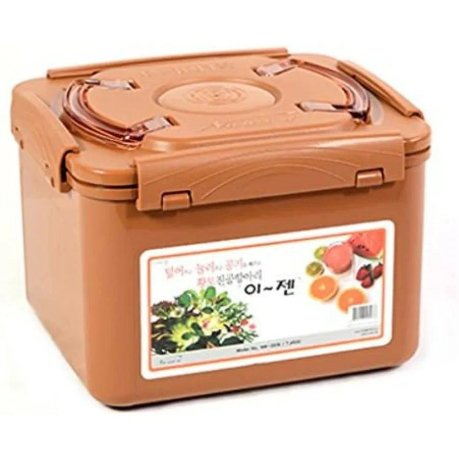 Premium Kimchi Sauerkraut Container for Probiotic Fermentation with Inner Vacuum Lid in Earthenware Brown Color Ideal for Home
Premium Kimchi Sauerkraut Container for Probiotic Fermentation with Inner Vacuum Lid in Earthenware Brown Color Ideal for Home