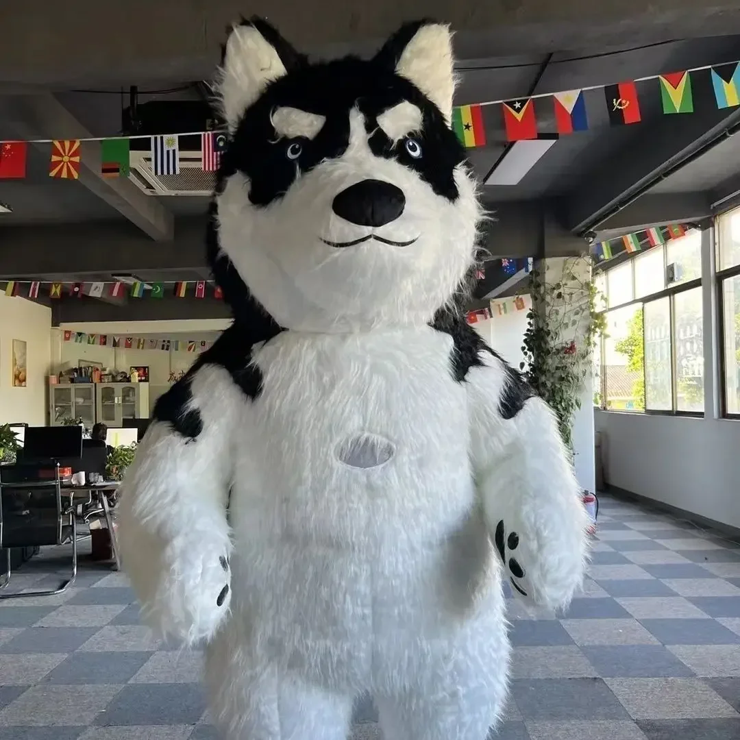 Giant Inflatable Husky Dog Mascot Costume Long Fur Street Performer Fun Activities Party Cosplay Outfit for Halloween Christmas
Giant Inflatable Husky Dog Mascot Costume Long Fur Street Performer Fun Activities Party Cosplay Outfit for Halloween Christmas