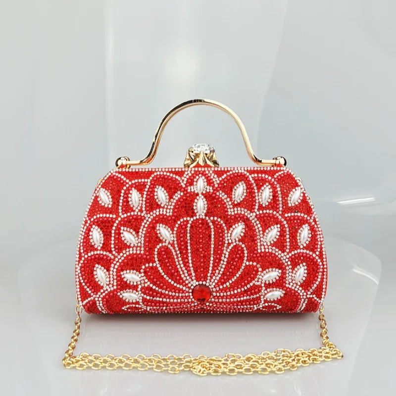 2025 Luxury Designer Women's Pearl Diamonds Peacock Flower Evening Clutch Bags New Fashion Crystal Wedding Dinner Party Handbags
2025 Luxury Designer Women's Pearl Diamonds Peacock Flower Evening Clutch Bags New Fashion Crystal Wedding Dinner Party Handbags