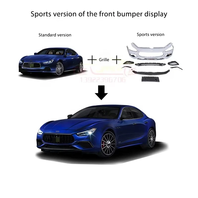Body Kit forMaserati Ghibli 2014-2022 Old Model Modified New SportsTROFEO Surround Front Rear Bumpers Front and Rear Lip Grille
Body Kit forMaserati Ghibli 2014-2022 Old Model Modified New SportsTROFEO Surround Front Rear Bumpers Front and Rear Lip Grille