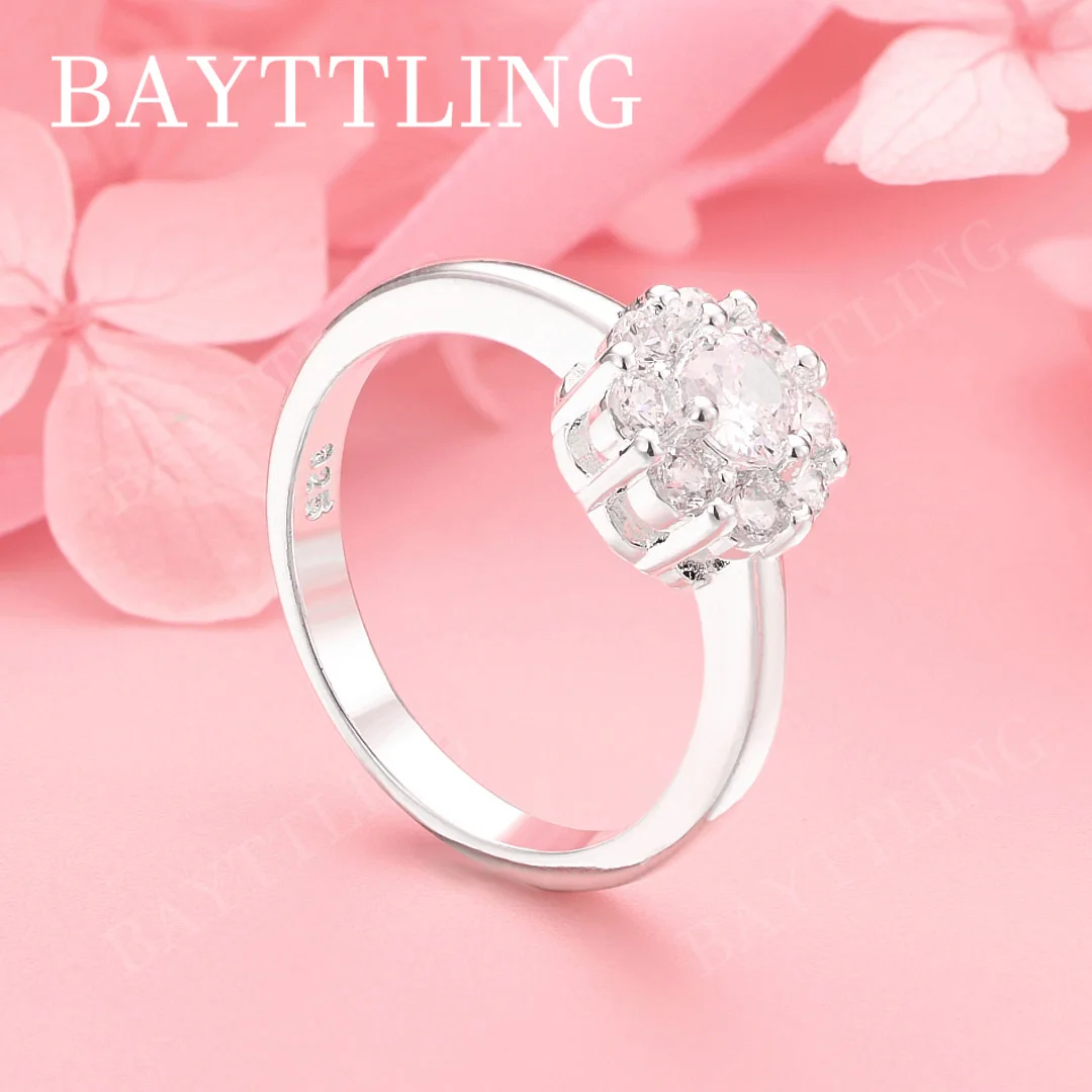 925 Sterling Silver 7-10# Luxury Round Zirconia Women's Ring Fashion Wedding Party Gift Jewelry Accessories
925 Sterling Silver 7-10# Luxury Round Zirconia Women's Ring Fashion Wedding Party Gift Jewelry Accessories